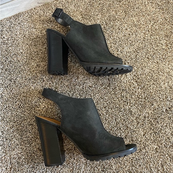 Lord & Taylor Nubuck Leather Heeled Sandal Bootie Shootie 6 - Picture 6 of 14
